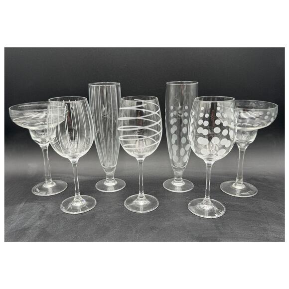 Pilsners by Mikasa in Pattern Cheers Set of 2 Vertical and Bubbles ONLY - Picture 9 of 10